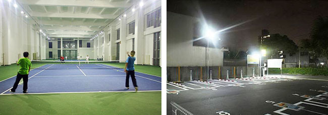 Weißer geführter Tennisplatz im Freien, der Stall-Leistung 100W 16000lm